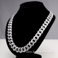 Diamond Bling Prong 925 Silver Cuban Chain